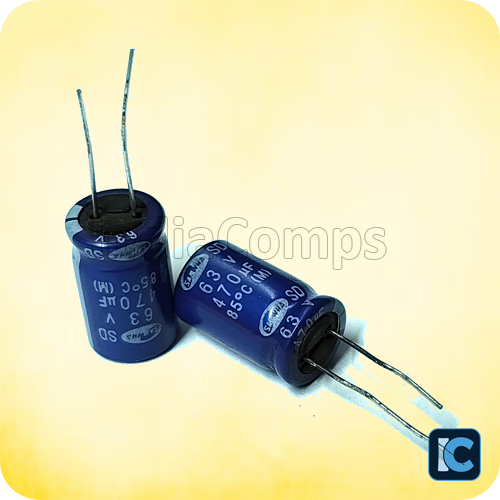 470uF 63V 12.5mm Samwha Electrolytic Capacitor 470uF 63V 12.5mm Samwha Electrolytic Capacitor